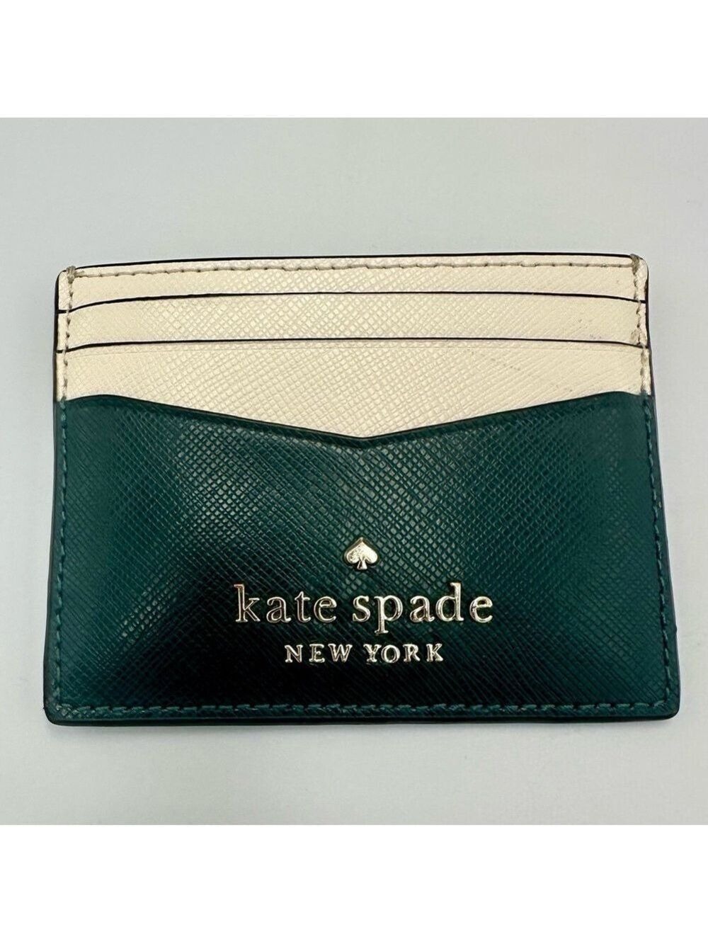 Kate Spade Small Slim Wallet Two Tone Dark and Cream - Picture 10 of 10